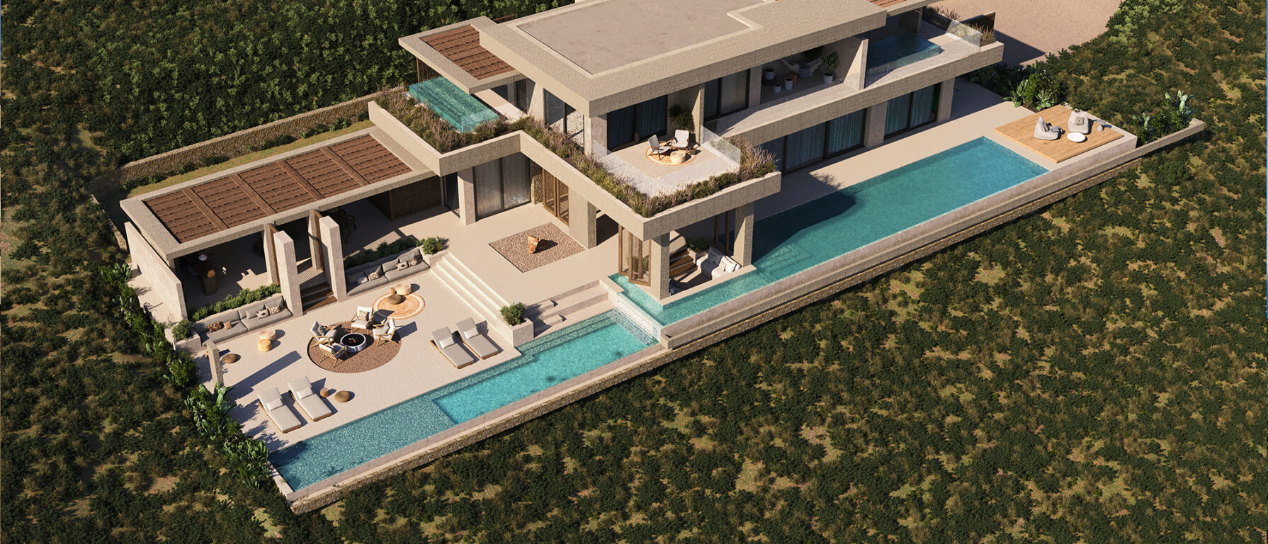 Luxury villa with panoramic seaview in Zakynthos Vasilikos architect Lucy Lago