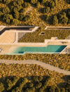 Architectural visualisation of Villa ESSA in Vasilikos, Zakynthos, with a green roof and infinity pool